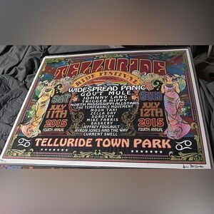 WIDESPREAD PANIC GOVT MULE 2015 TELLURIDE Ride Fest original Concert Poster rare